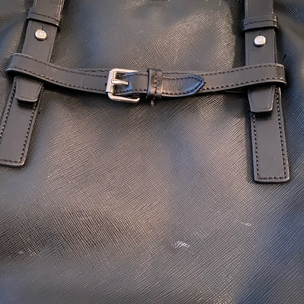 Tumi Black Leather Laptop Tote - Picture 7 of 13